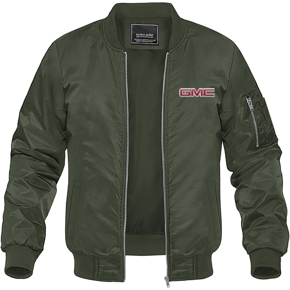 Men’s GMC Car Lightweight Bomber Jacket Windbreaker Softshell Varsity Jacket Coat