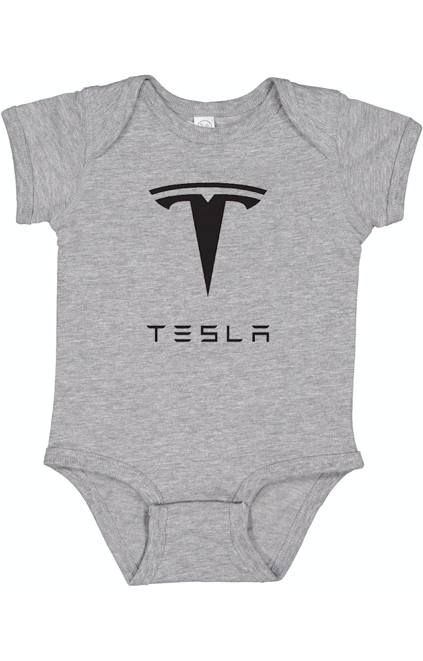 Tesla Motorsports Car Baby Romper Onesie