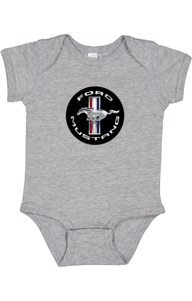 Ford Mustang Motorsport Car Baby Romper Onesie