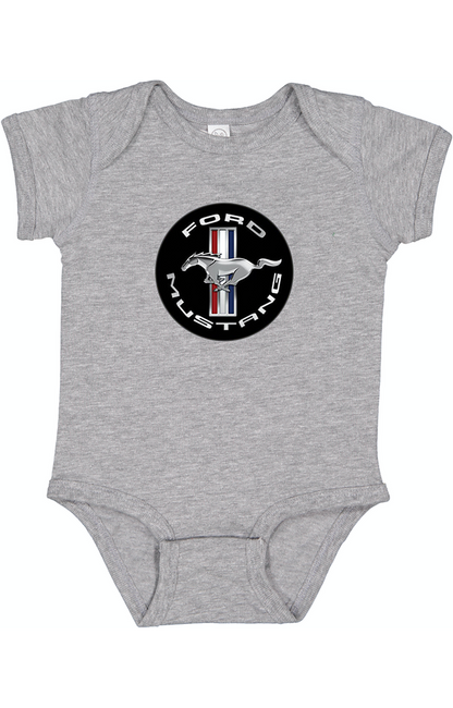 Ford Mustang Motorsport Car Baby Romper Onesie