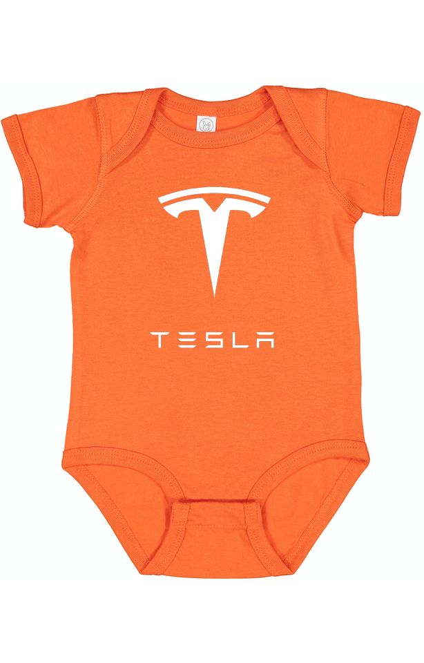 Tesla Motorsports Car Baby Romper Onesie