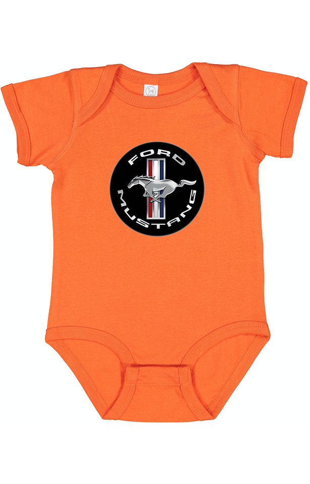 Ford Mustang Motorsport Car Baby Romper Onesie