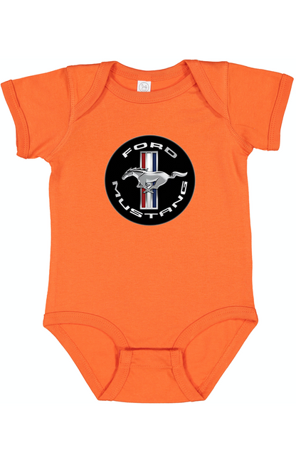 Ford Mustang Motorsport Car Baby Romper Onesie