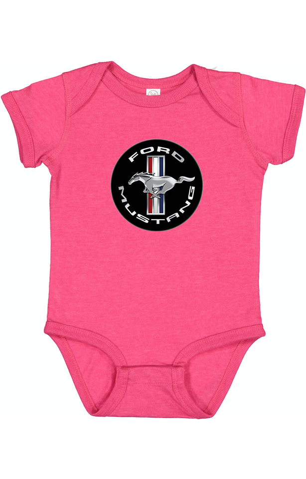 Ford Mustang Motorsport Car Baby Romper Onesie