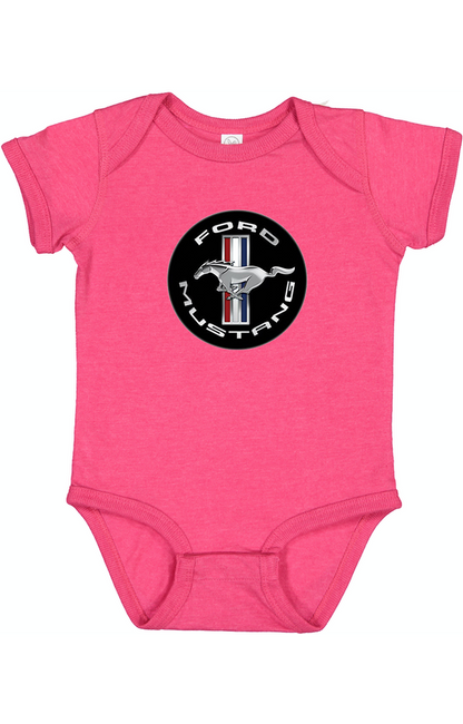 Ford Mustang Motorsport Car Baby Romper Onesie