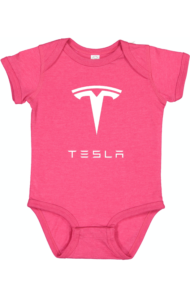 Tesla Motorsports Car Baby Romper Onesie