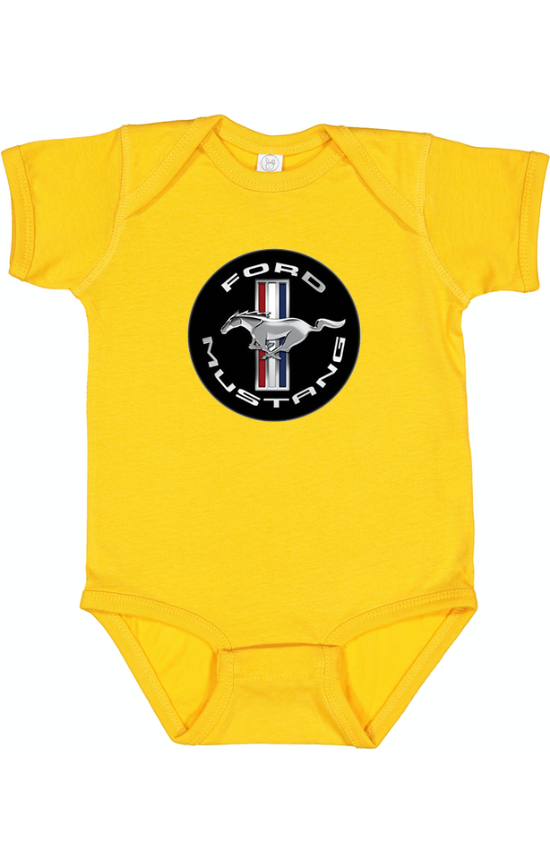 Ford Mustang Motorsport Car Baby Romper Onesie