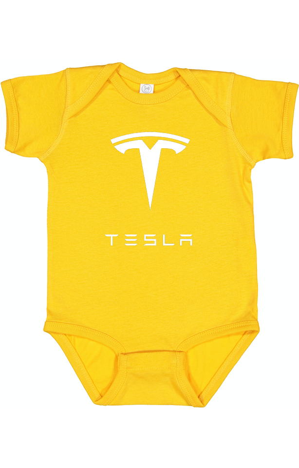 Tesla Motorsports Car Baby Romper Onesie