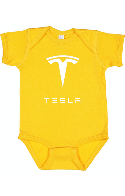 Tesla Motorsports Car Baby Romper Onesie