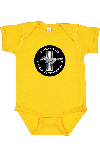 Ford Mustang Motorsport Car Baby Romper Onesie