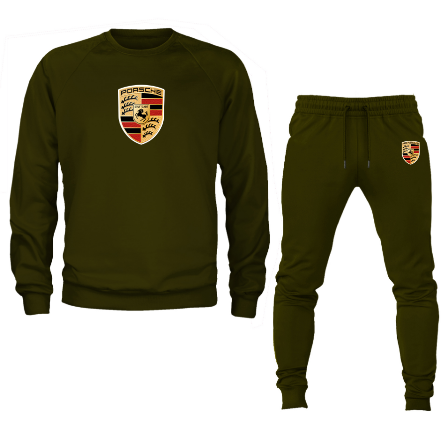 Men’s Porsche Car Crewneck Sweatshirt Joggers Suit