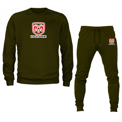 Men’s Dodge Car Crewneck Sweatshirt Joggers Suit