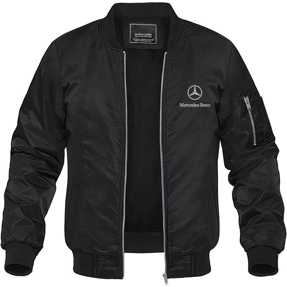 Men’s Mercedes-Benz Luxury Car Lightweight Bomber Jacket Windbreaker Softshell Varsity Jacket Coat