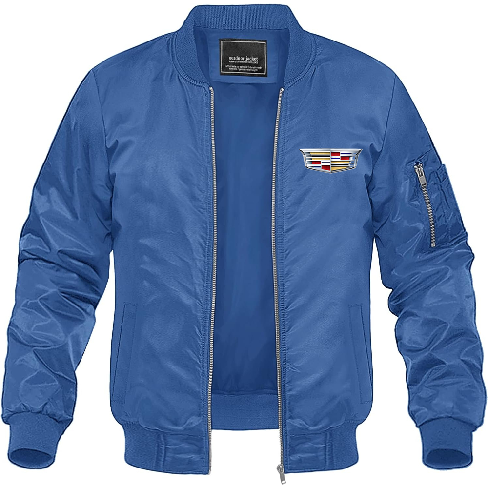 Men’s Cadillac Car Lightweight Bomber Jacket Windbreaker Softshell Varsity Jacket Coat