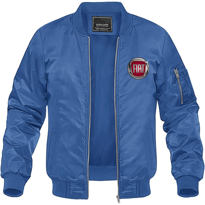 Men’s Fiat Car Lightweight Bomber Jacket Windbreaker Softshell Varsity Jacket Coat