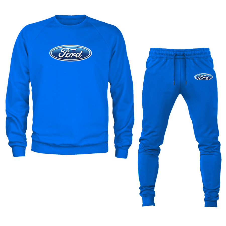 Men’s Ford Car Crewneck Sweatshirt Joggers Suit