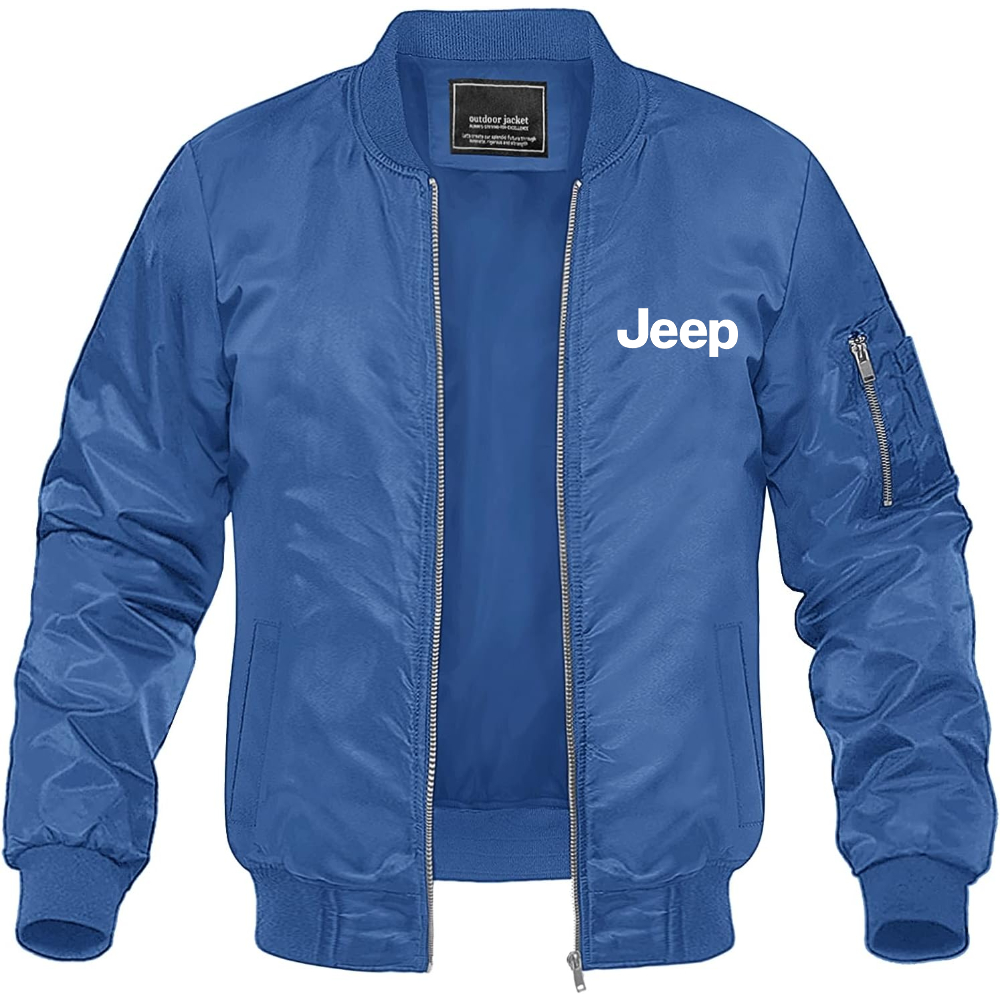 Men’s Jeep Car Lightweight Bomber Jacket Windbreaker Softshell Varsity Jacket Coat