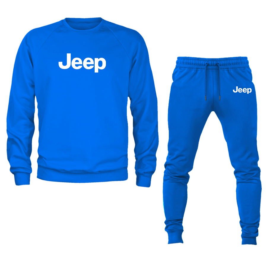 Men’s Jeep Car Crewneck Sweatshirt Joggers Suit