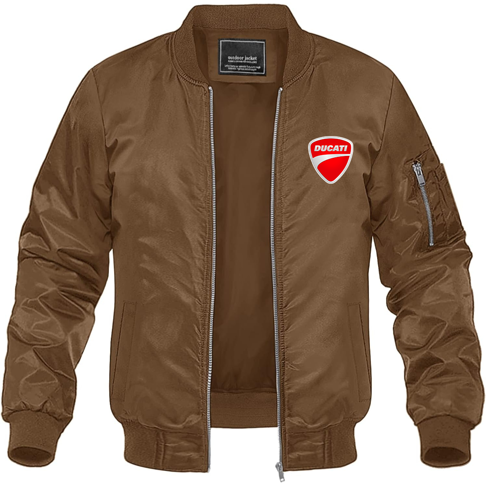 Men’s Ducati Motorcycle Lightweight Bomber Jacket Windbreaker Softshell Varsity Jacket Coat