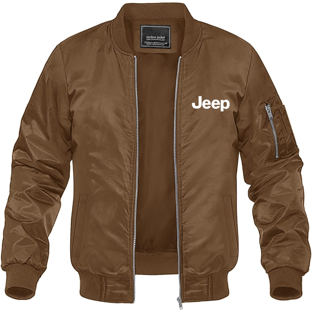 Men’s Jeep Car Lightweight Bomber Jacket Windbreaker Softshell Varsity Jacket Coat