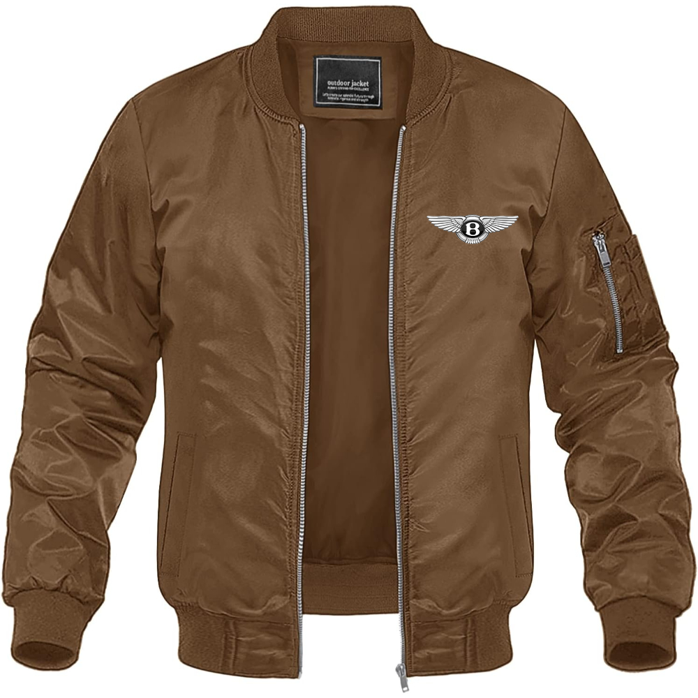 Men’s Bentley Motorsports Car Lightweight Bomber Jacket Windbreaker Softshell Varsity Jacket Coat