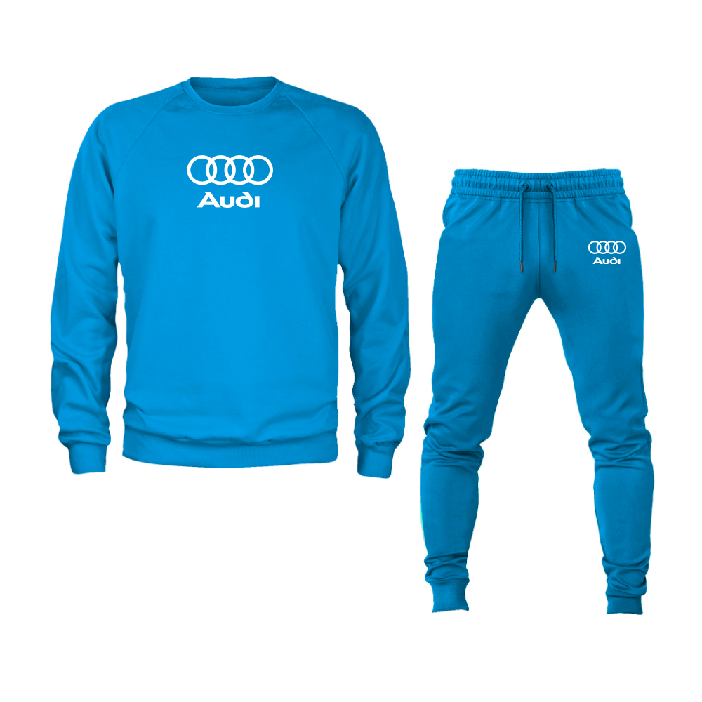 Men's Audi Motorsports Car Crewneck Sweatshirt Joggers Suit