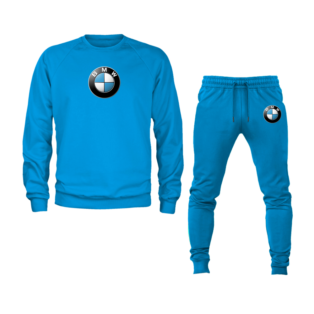 Men's BMW Motorsports Car Crewneck Sweatshirt Joggers Suit