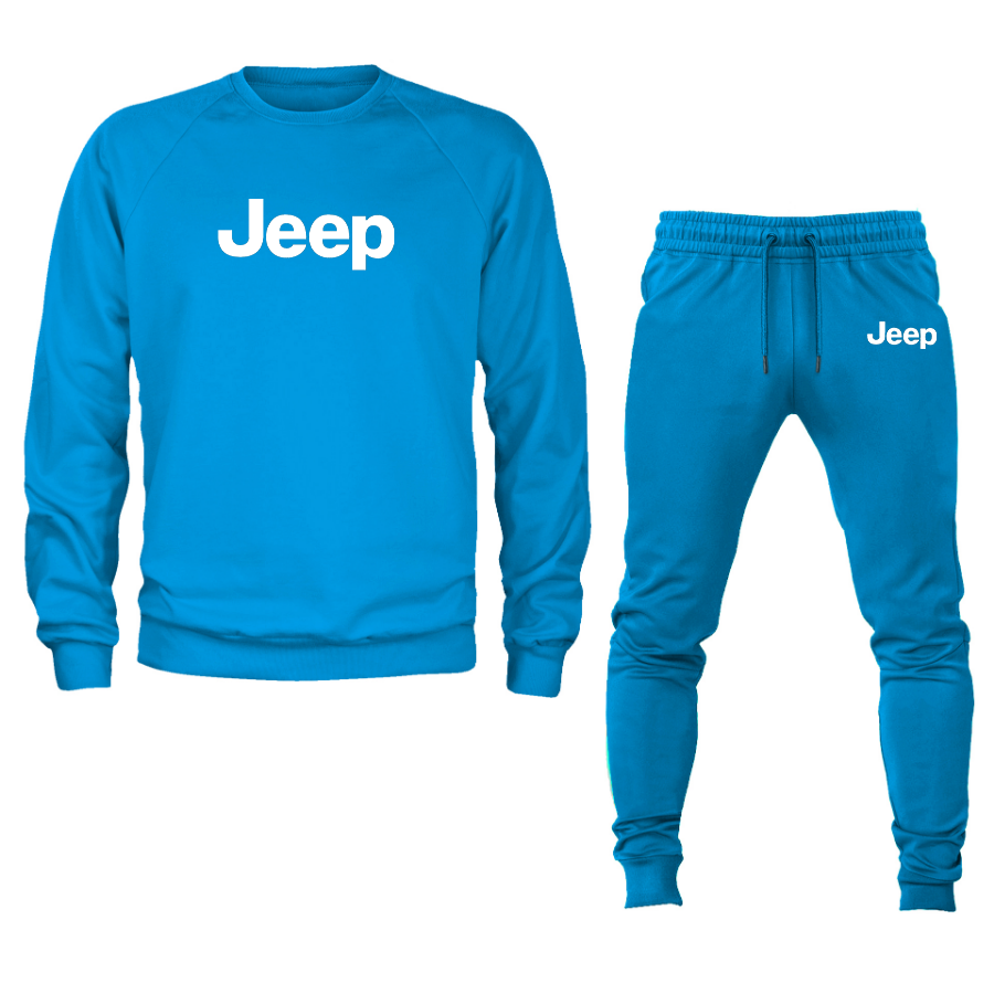 Men’s Jeep Car Crewneck Sweatshirt Joggers Suit