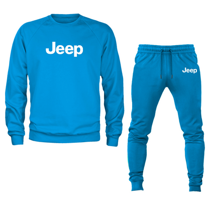 Men’s Jeep Car Crewneck Sweatshirt Joggers Suit