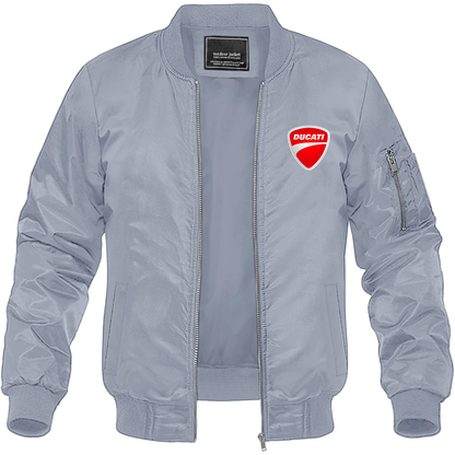 Men’s Ducati Motorcycle Lightweight Bomber Jacket Windbreaker Softshell Varsity Jacket Coat