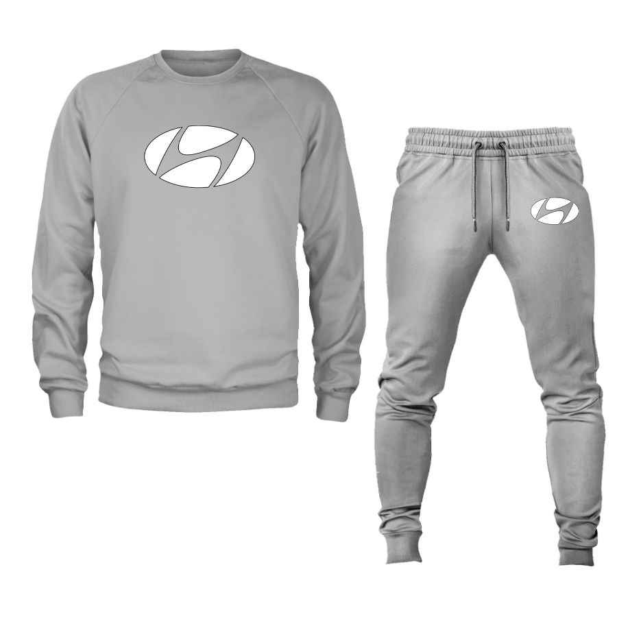 Men's Hyundai New Logo Car  Crewneck Sweatshirt Joggers Suit