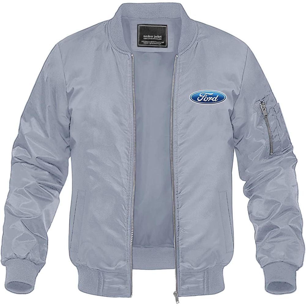 Men’s Ford Car Lightweight Bomber Jacket Windbreaker Softshell Varsity Jacket Coat