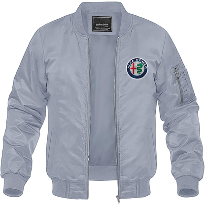 Men's Alfa Romeo Car Lightweight Bomber Jacket Windbreaker Softshell Varsity Jacket Coat