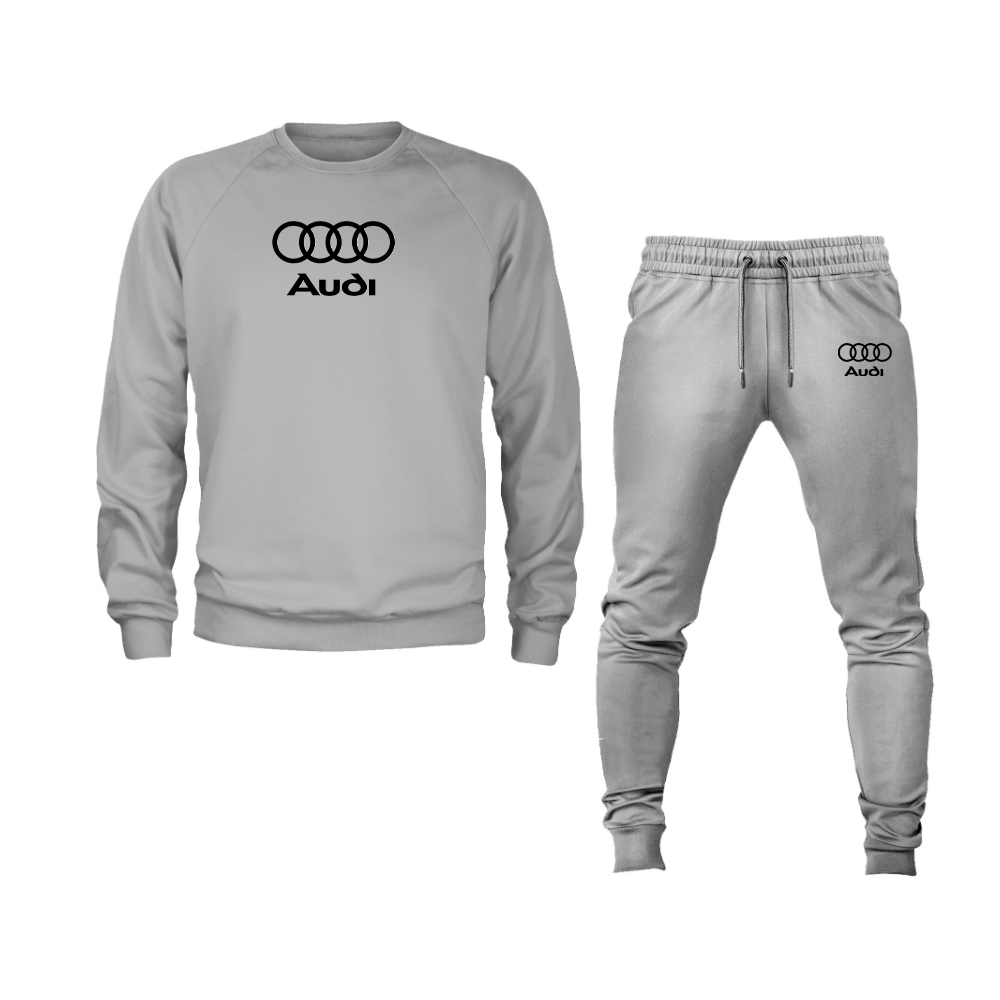 Men's Audi Motorsports Car Crewneck Sweatshirt Joggers Suit