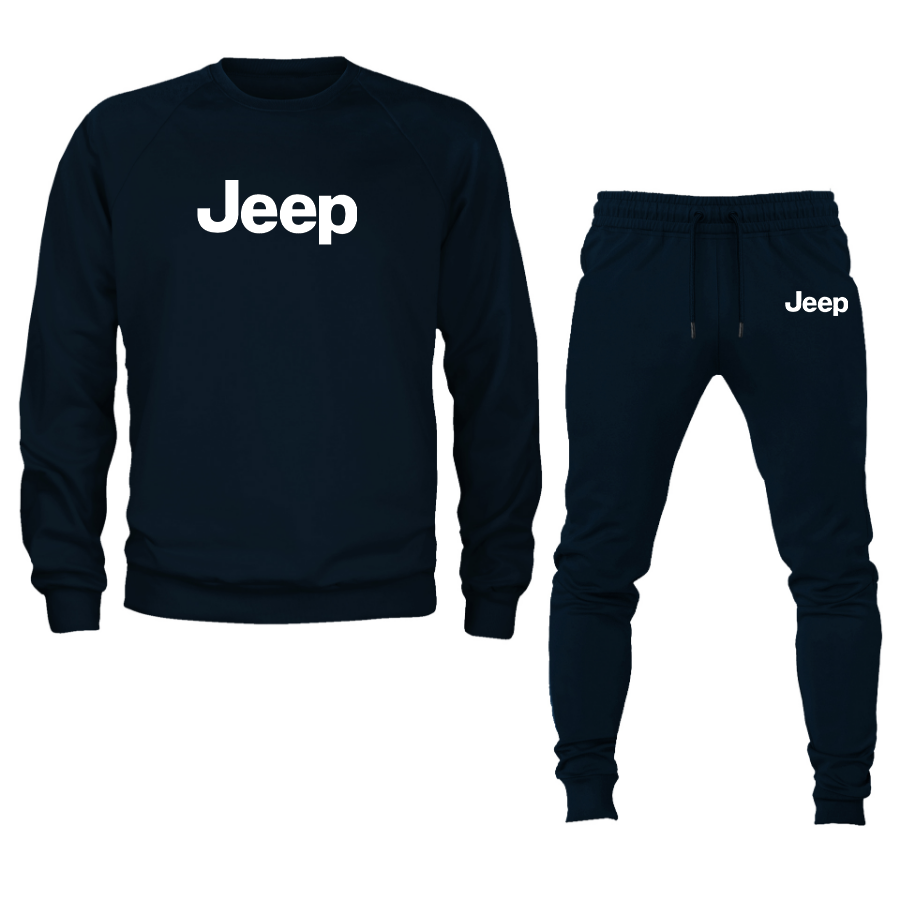 Men’s Jeep Car Crewneck Sweatshirt Joggers Suit