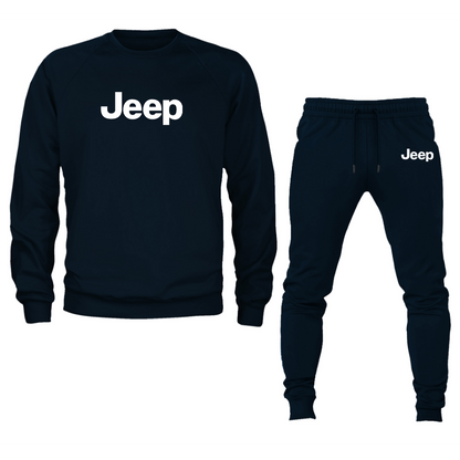 Men’s Jeep Car Crewneck Sweatshirt Joggers Suit