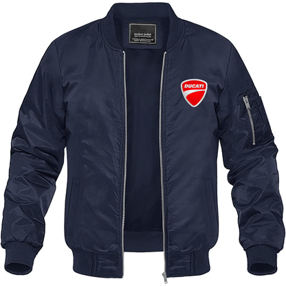 Men’s Ducati Motorcycle Lightweight Bomber Jacket Windbreaker Softshell Varsity Jacket Coat