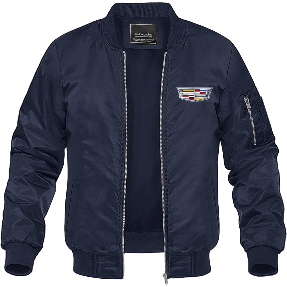 Men’s Cadillac Car Lightweight Bomber Jacket Windbreaker Softshell Varsity Jacket Coat