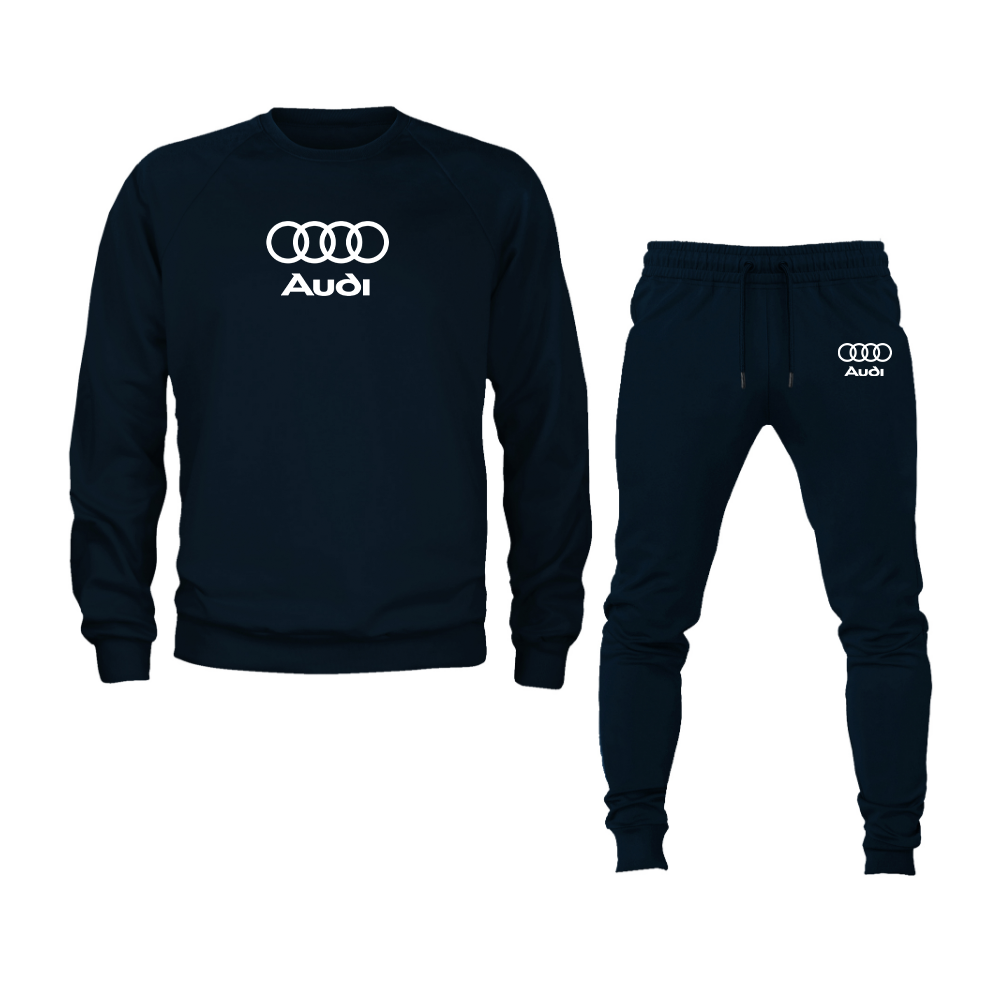 Men's Audi Motorsports Car Crewneck Sweatshirt Joggers Suit