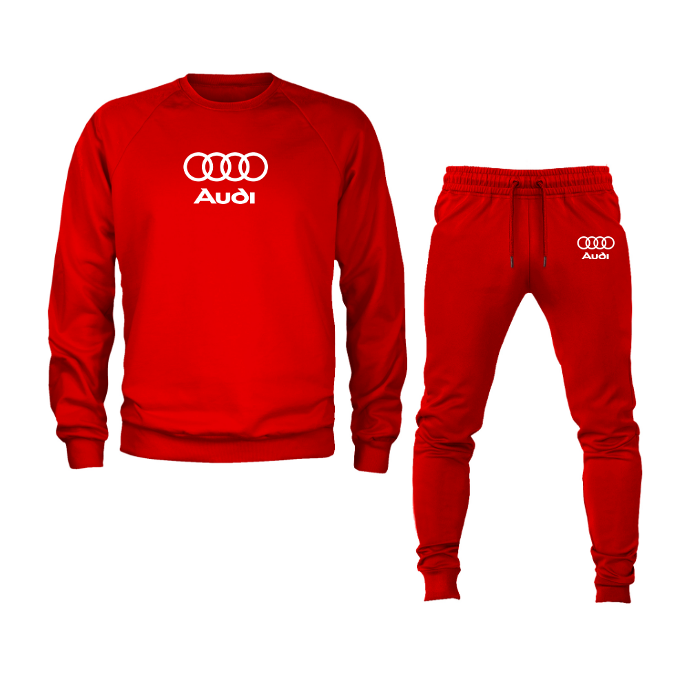 Men's Audi Motorsports Car Crewneck Sweatshirt Joggers Suit