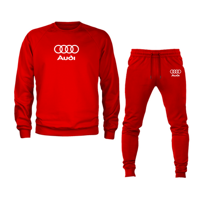 Men's Audi Motorsports Car Crewneck Sweatshirt Joggers Suit