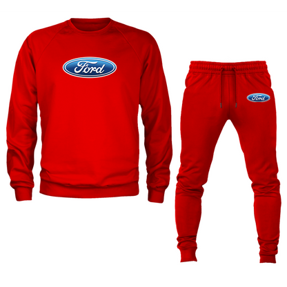 Men’s Ford Car Crewneck Sweatshirt Joggers Suit