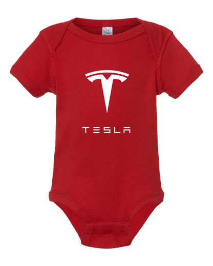 Tesla Motorsports Car Baby Romper Onesie