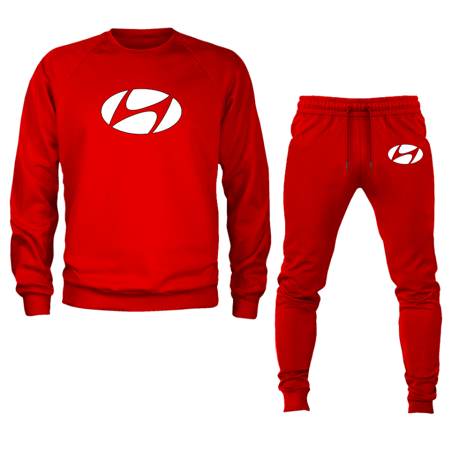 Men's Hyundai New Logo Car  Crewneck Sweatshirt Joggers Suit