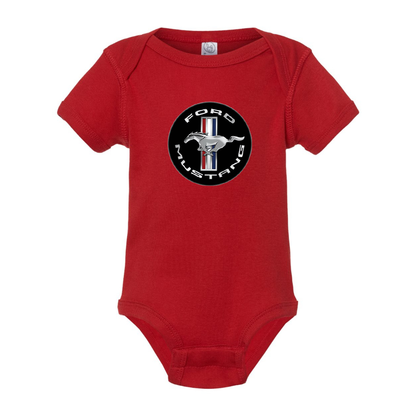 Ford Mustang Motorsport Car Baby Romper Onesie