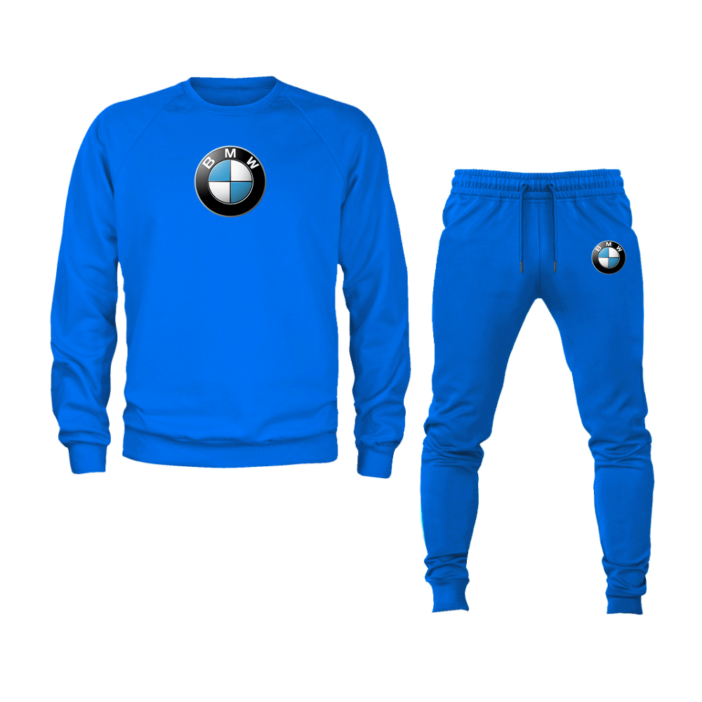 Men's BMW Motorsports Car Crewneck Sweatshirt Joggers Suit