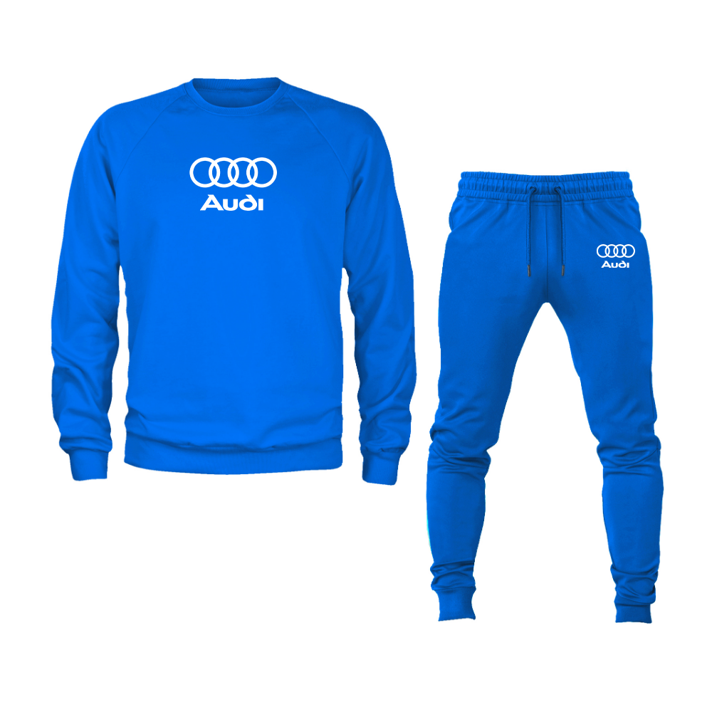 Men's Audi Motorsports Car Crewneck Sweatshirt Joggers Suit