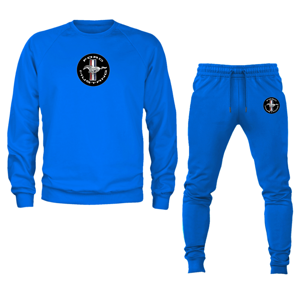 Men’s Ford Mustang Motorsport Car Crewneck Sweatshirt Joggers Suit