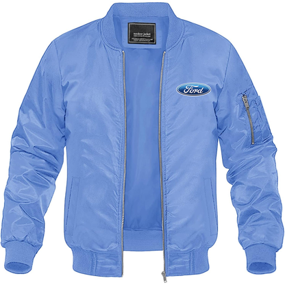 Men’s Ford Car Lightweight Bomber Jacket Windbreaker Softshell Varsity Jacket Coat