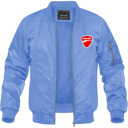 Men’s Ducati Motorcycle Lightweight Bomber Jacket Windbreaker Softshell Varsity Jacket Coat